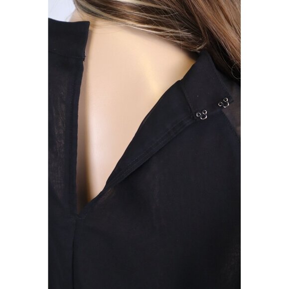 Express By Black Ruffle‎ Sleeve Keyhole Blouse Size XS - Picture 3 of 10